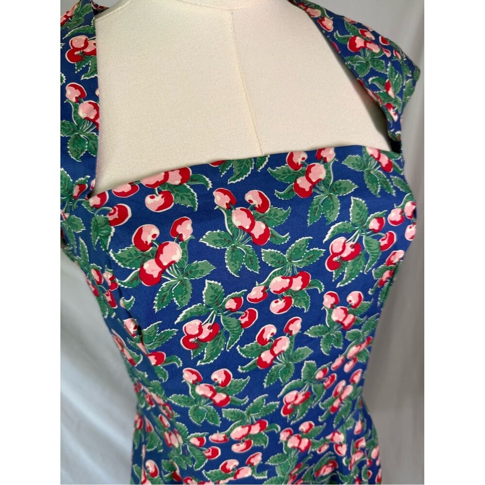 Emmy Design Sweden The Goodness Gracious Cherry Print Dress Vintage Style US 12 - Picture 2 of 12